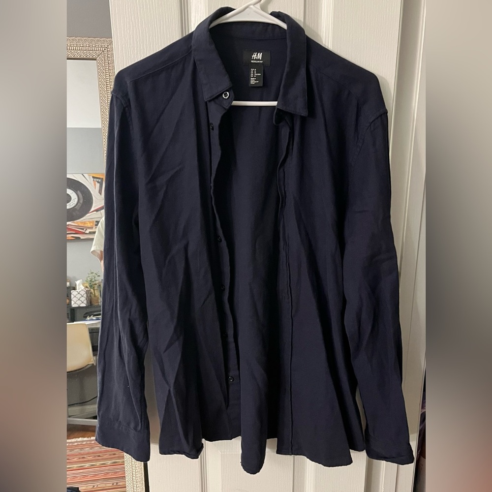 Navy blue button up
